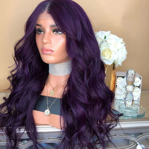 Deep purple wig