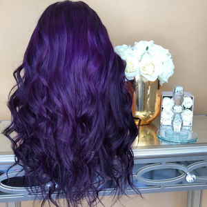 Deep purple wig