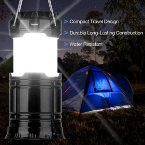 3-in-1 Camping Lantern，Portable Outdoor LED Flame Lantern Flashlight - A pot of wine