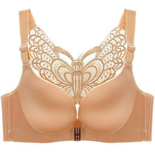 将图片加载到图库查看器，Butterfly Embroidery Front Closure Wireless Bra
