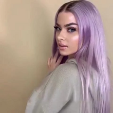 将图片加载到图库查看器，Luxury lavender purple wig

