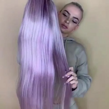 将图片加载到图库查看器，Luxury lavender purple wig
