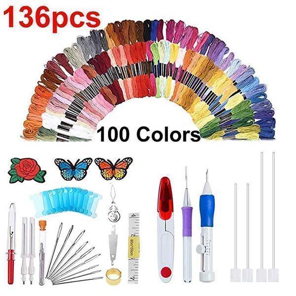 50% OFF - Rainbow Color Embroidery Threading Tool 136 Sets
