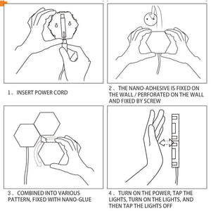DIY Modular Lighting with Touch Detection--Hexagonal Quantum LED Wall Light