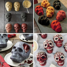 将图片加载到图库查看器，3D Skull Cake Mold - 1203
