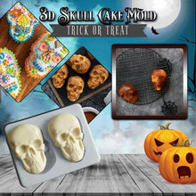 将图片加载到图库查看器，3D Skull Cake Mold - 1203
