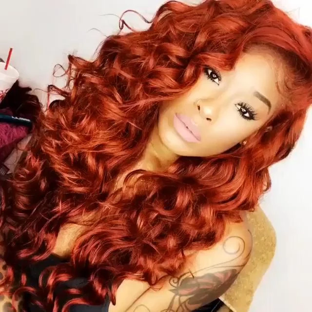 2019 Orange red wig