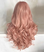 将图片加载到图库查看器，Coral Doll Pink wig
