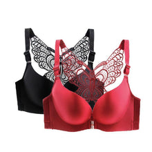 将图片加载到图库查看器，Butterfly Embroidery Front Closure Wireless Bra
