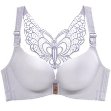 将图片加载到图库查看器，Butterfly Embroidery Front Closure Wireless Bra
