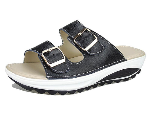 Casual women's sandals leather summer flats - 1203
