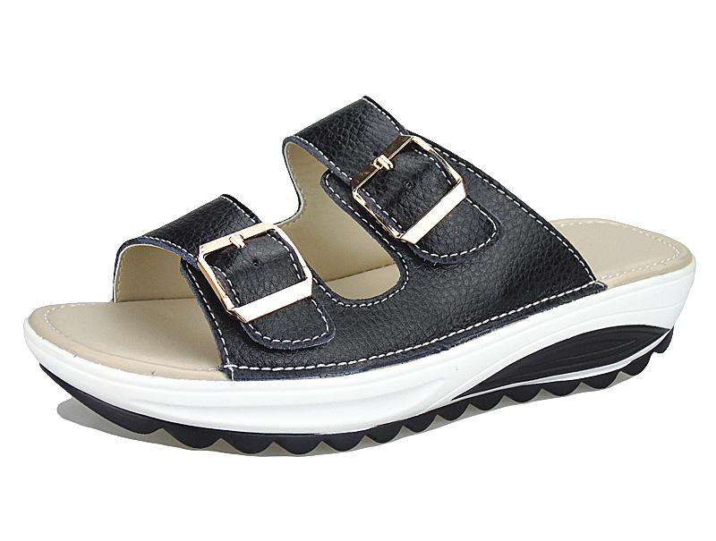 Casual women's sandals leather summer flats - 1203