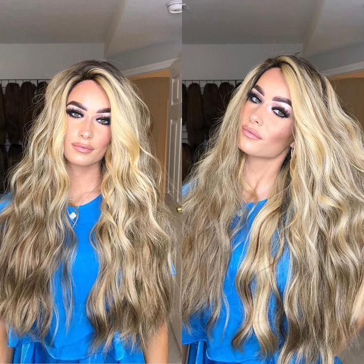 Dreamy Blond Wave Long Wig