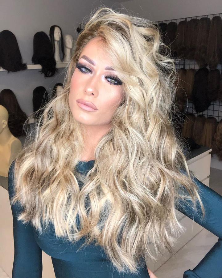 Gorgeous blonde wave curly wig