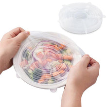 将图片加载到图库查看器，6 Pcs Silicone Stretch Lids Reusable Airtight Food Wrap Covers Keeping Fresh Seal Bowl Stretchy Wrap Cover Kitchen Cookware
