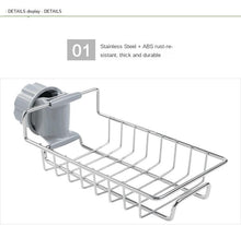 将图片加载到图库查看器，Kitchen Faucet Sponge Holder Stainless Steel Drainer Hanging Shelf Soap - 1203
