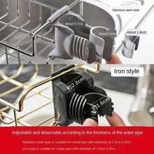 将图片加载到图库查看器，Kitchen Faucet Sponge Holder Stainless Steel Drainer Hanging Shelf Soap - 1203
