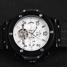 将图片加载到图库查看器，Luxury Jaragar Wrist Watch Automatic Sport Calendar Tourbillon Rubber Watch - 1203
