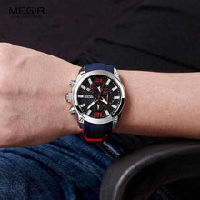 将图片加载到图库查看器，Men&#39;s Analogue Army Military Chronograph Luminous Quartz Watch for Sport &amp; Business Work - 1203
