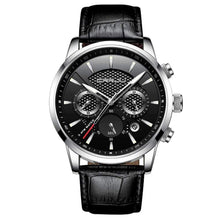 将图片加载到图库查看器，Men&#39;s Fashion Sport Date Quartz Watch Leather Strap Waterproof Wrist Watches - 1203
