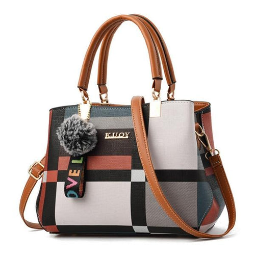 New casual plaid shoulder bag - 1203