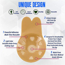 将图片加载到图库查看器，Women Push Up Self-Adhesive Silicone Strapless Invisible Bra Reusable Adhesive Breast Lifting Tape
