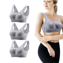 将图片加载到图库查看器，Anti-sagging Wirefree Bra (Set of 3) Fonsany Grayx3 S 
