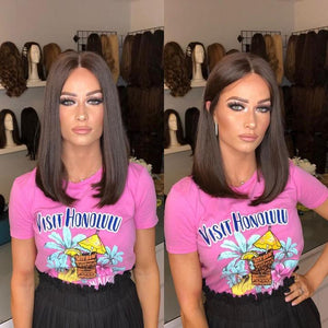 2019 beauty natural brown wig