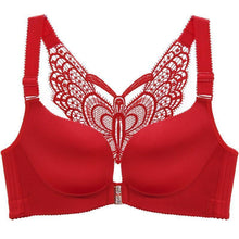 将图片加载到图库查看器，Butterfly Embroidery Front Closure Wireless Bra
