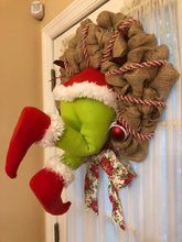 将图片加载到图库查看器，How the Grinch Stole Christmas Burlap Wreath🎄🎄
