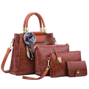 Ceossman 4pcs/Set Women Bag Ladies Hand Bags Luxury Handbags Women Bags Designer Bags For Women 2020 Handbag PU Composite Bag