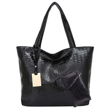 将图片加载到图库查看器，2 pieces/Brand luxury ladies crocodile handbag 2020 new fashion shoulder bag large capacity tote bag
