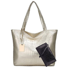 将图片加载到图库查看器，2 pieces/Brand luxury ladies crocodile handbag 2020 new fashion shoulder bag large capacity tote bag
