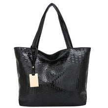 将图片加载到图库查看器，2 pieces/Brand luxury ladies crocodile handbag 2020 new fashion shoulder bag large capacity tote bag
