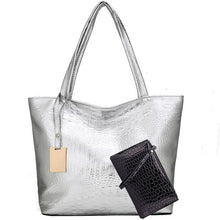 将图片加载到图库查看器，2 pieces/Brand luxury ladies crocodile handbag 2020 new fashion shoulder bag large capacity tote bag
