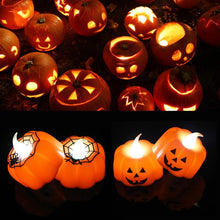 将图片加载到图库查看器，Halloween pumpkin candle LED light - 1203
