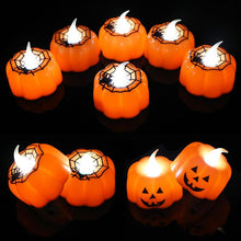 将图片加载到图库查看器，Halloween pumpkin candle LED light - 1203
