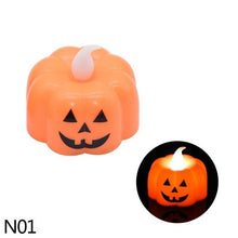 将图片加载到图库查看器，Halloween pumpkin candle LED light - 1203
