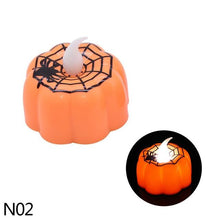 将图片加载到图库查看器，Halloween pumpkin candle LED light - 1203
