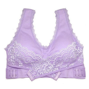 BustLift™ Wireless Front Cross Buckle Lace Lift Bra - GenieMania Fr